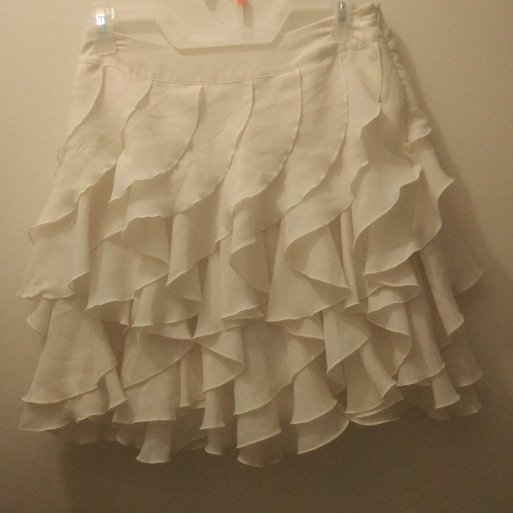 White Ruffle Formal Skirt size Medium from the Kim Kardashian Collection